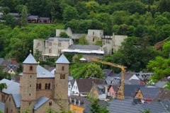 Bad Münstereifel, Blick auf die Stiftskirche und Eifelburg