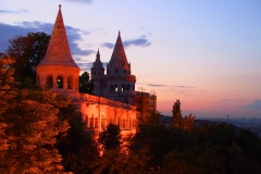 Ungarn, Budapest, Fischerbastei bei Nacht