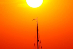 Cuxland, Wurster Nordseeküste, Cappel-Neufeld 2018, Sonnenuntergang