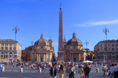 Italien, Rom, Obelisk Flaminio auf der Piazza del Popolo