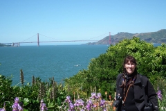 San Francisco, Blick von Alcatraz auf die Golden Gate Bridge