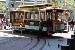 San Francisco, Cable Car auf dem Wendeplatz