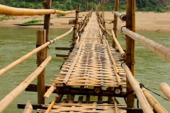 Laos, Luang Prabang, Bambusbrücke