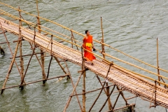 Laos, Luang Prabang, Bambusbrücke
