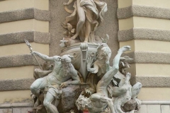 Österreich, Wien, Hofburg, Brunnen "Macht zur See"
