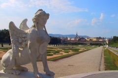Wien, Schloss Belvedere, Sphinx im Garten des Belvederes