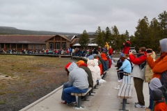 Yellowstone Nationalpark, Warten auf den Old Faithful Geysir