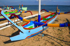 Bali, Sanur, Traditionelles Auslegerboot