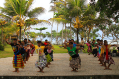 Bali, Puri Dajuma Cottages, Traditioneller Tanz, Proben des Nachwuchses