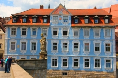 Bamberg, Blaues Haus an der Regnitz