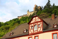 Braubach, Blick von Schloss Philippsburg auf die Marksburg