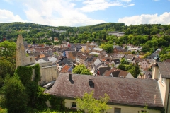 Blick von der Burg Münstereifel auf Bad Münstereifel, Nordrhein-Westfalen