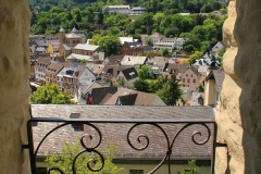 Blick von der Burg Münstereifel auf Bad Münstereifel, Nordrhein-Westfalen