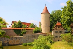 Dinkelsbühl, Faulturm mit Parkwächterhäuschen