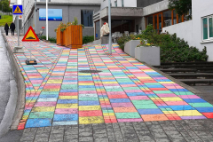 Nordisland, Akureyri, Straßenmalerei