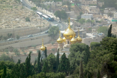 Israel, Jerusalem, Blick vom Ölberg auf die Maria-Magdalena-Kirche