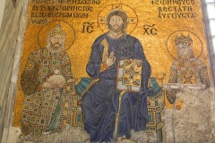 Istanbul, Hagia Sophia, Mosaik, Christus als Pantokrator mit dem Buch des Lebens