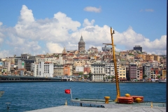 Istanbul, Blick auf den Galataturm und die Galatabrücke