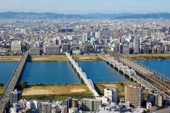 Japan, Osaka, Blick vom Umeda Sky Building