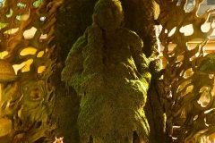 Japan, Osaka, Namba bei Nacht, Hozenji Tempel, Mizukake Fudo Statue