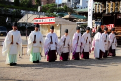 Japan, Osaka, Tenman-gu Schrein, Zeremonie