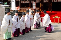 Japan, Osaka, Tenman-gu Schrein, Zeremonie