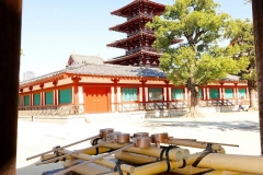 Japan, Osaka, Shitenno-ji Tempel, Fünfstöckige Pagode