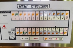 Japan, Toilettenplan auf dem Rastplatz
