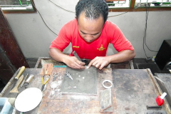 Java, Yogjakarta, Silber-Filigrantechnik