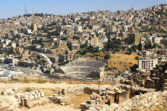 Jordanien, Blick von der Zitadelle auf das Römische Theater