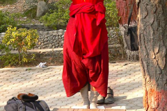Nepal, Kathmandu, Tempelanlage Swayambhunath, Buddhistische Pilgerin