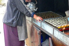 Nepal, Kathmandu, Tempelanlage Swayambhunath, Butterlampen