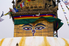Nepal, Kathmandu, Stupa von Swayambhunath, Die sehenden Augen Buddhas