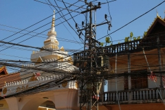 Laos, Vientiane, Kabelsalat
