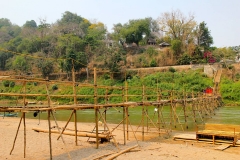 Laos, Luang Prabang, Bambusbrücke