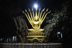 Laos, Luang Prabang, Wat Aham, Nachtaufnahme