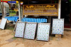 Laos, Xang Khong Posa Village, traditionelle Papierherstellung