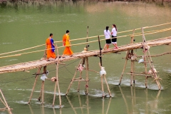 Laos, Luang Prabang, Bambusbrücke