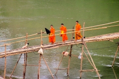 Laos, Luang Prabang, Bambusbrücke