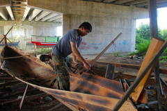 Malaysia, Pulau Duyong, Holzboot-Herstellung