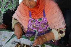 Malaysia, Kuantan, Zubereitung von Lemang
