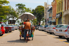 Malaysia, Trishaw-Fahrt durch Penang