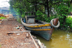 Malaysia, Perak, Kuala Sepetang, Mangroven-Holzkohlefabrik