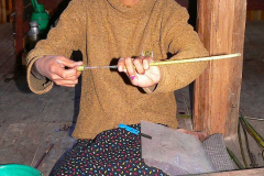 Myanmar, Inle-See, Lotus-Spinnerei