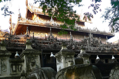 Myanmar, Mandalay, Shwenandaw Kyaung Kloster Goldener Palast