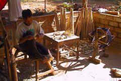 Myanmar, Pindaya, Schirm-Manufaktur