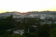 Myanmar, Pyay, Abendstimmung, Blick von der Shwesandaw Pagode
