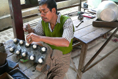 Myanmar, Sagaing Hügel, Silberarbeiten