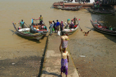 Myanmar, Yangon, Hafen