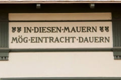 Namibia, Swakopmund, Spruch am Woermannhaus